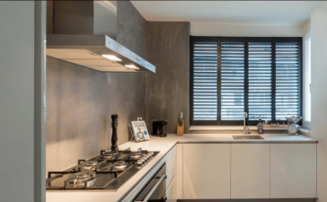 houten shutter keuken