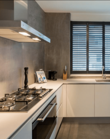 houten shutter keuken
