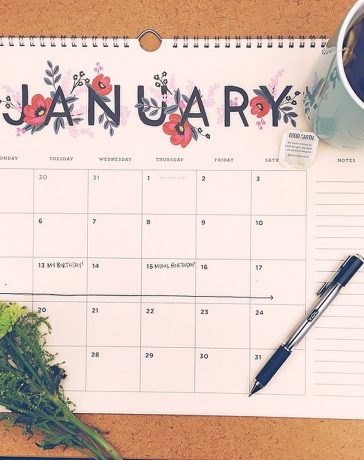 De meest populaire verjaardagkalender